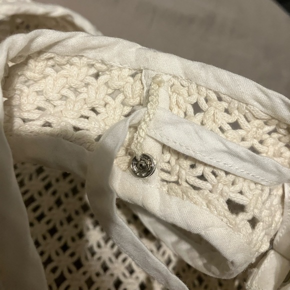 AllSaints Ivory Crochet Maxi Dress with slip - Picture 5 of 6